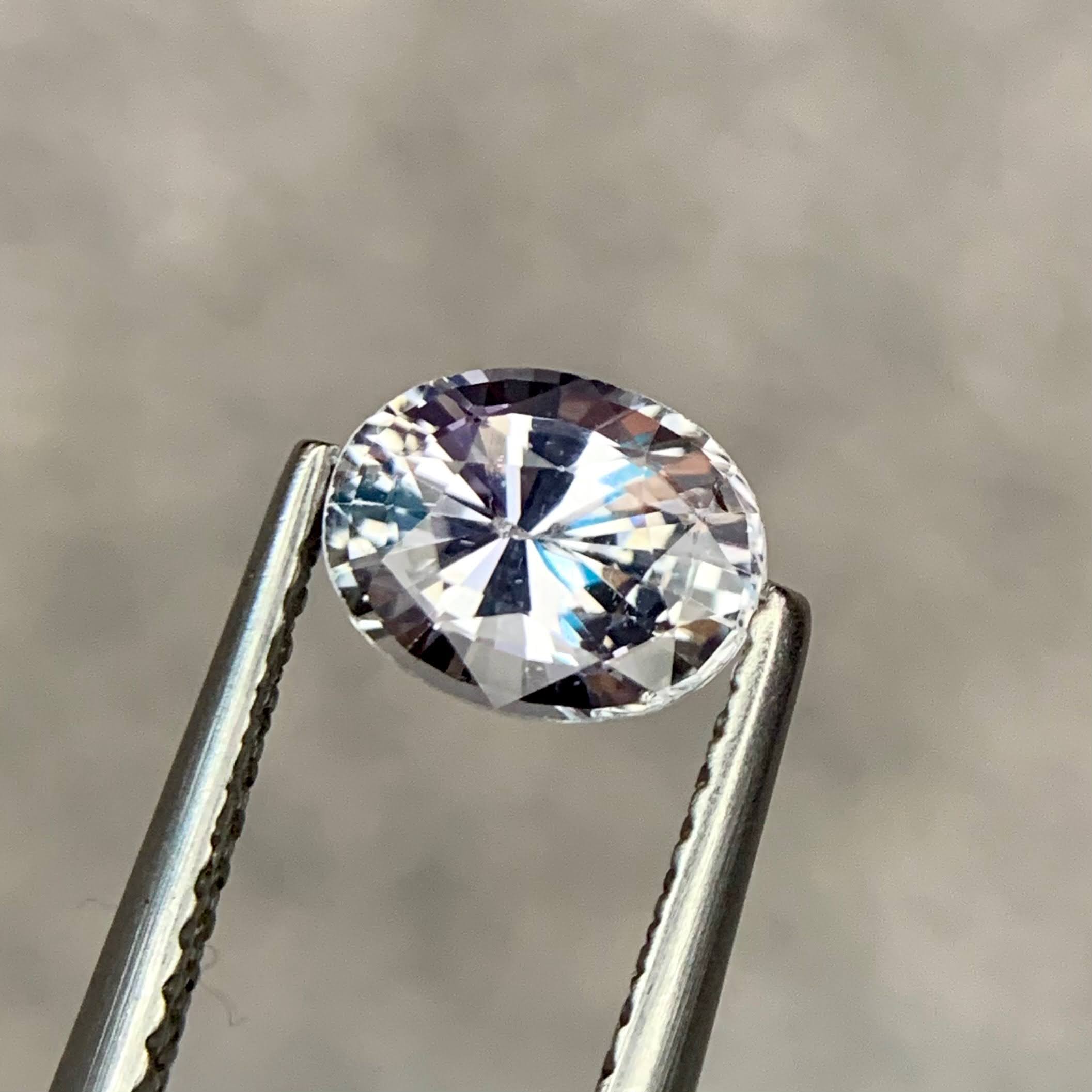 1.37 Ct White Sapphire Oval Cut
