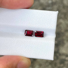 1.65 Carats Red Spinel Stone Pair Gems