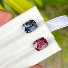 4.96 Carats Opposite Color Spinel Pair