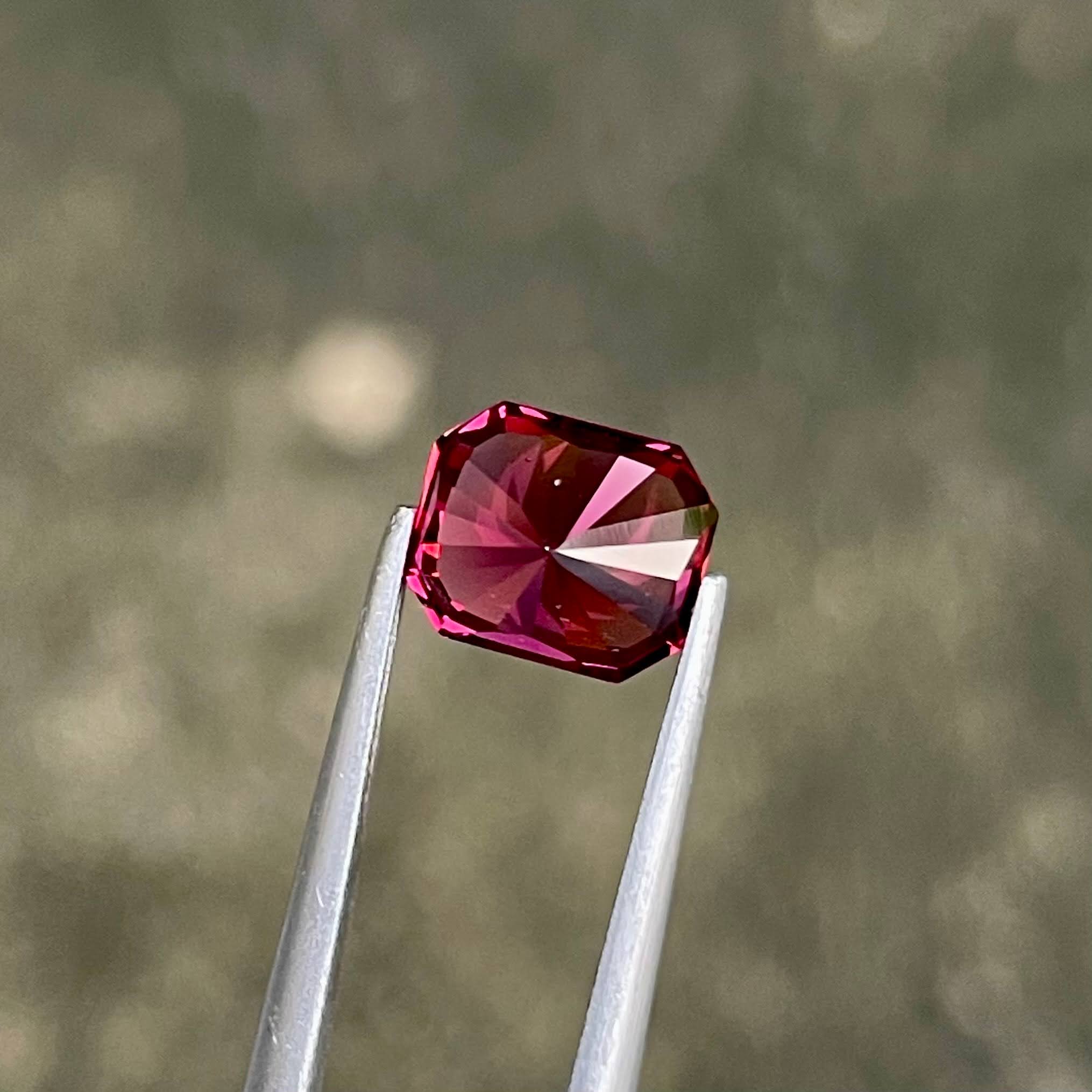 1.96 Carat Hot Pink Garnet Stone