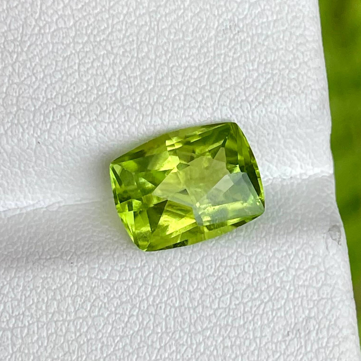 3.53 Carats Peridot Stone Custom Cut