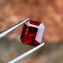 1.95 Carats Red Garnet Emerald Stone