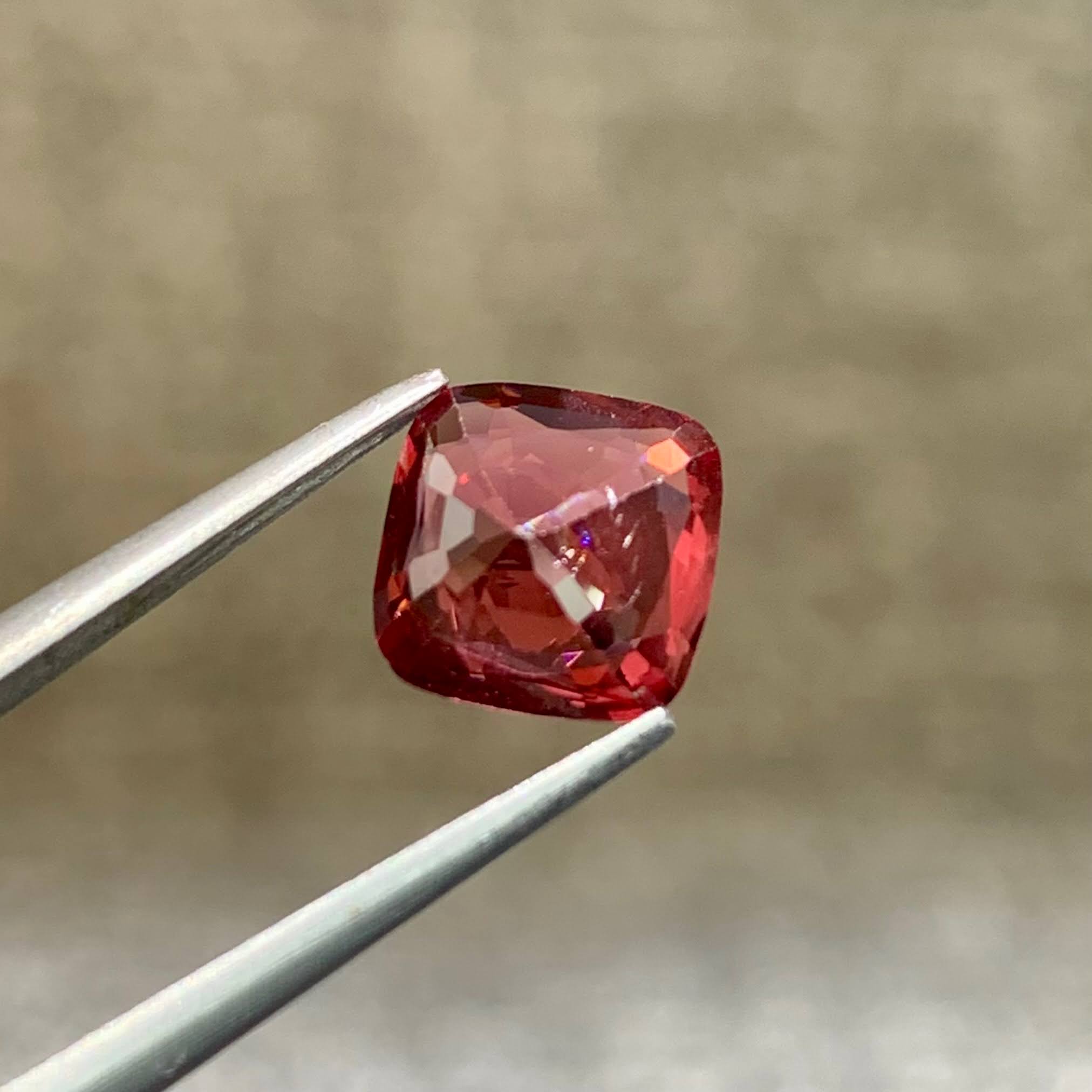 1.89Ct Burmese Orange Spinel Cushion Cut