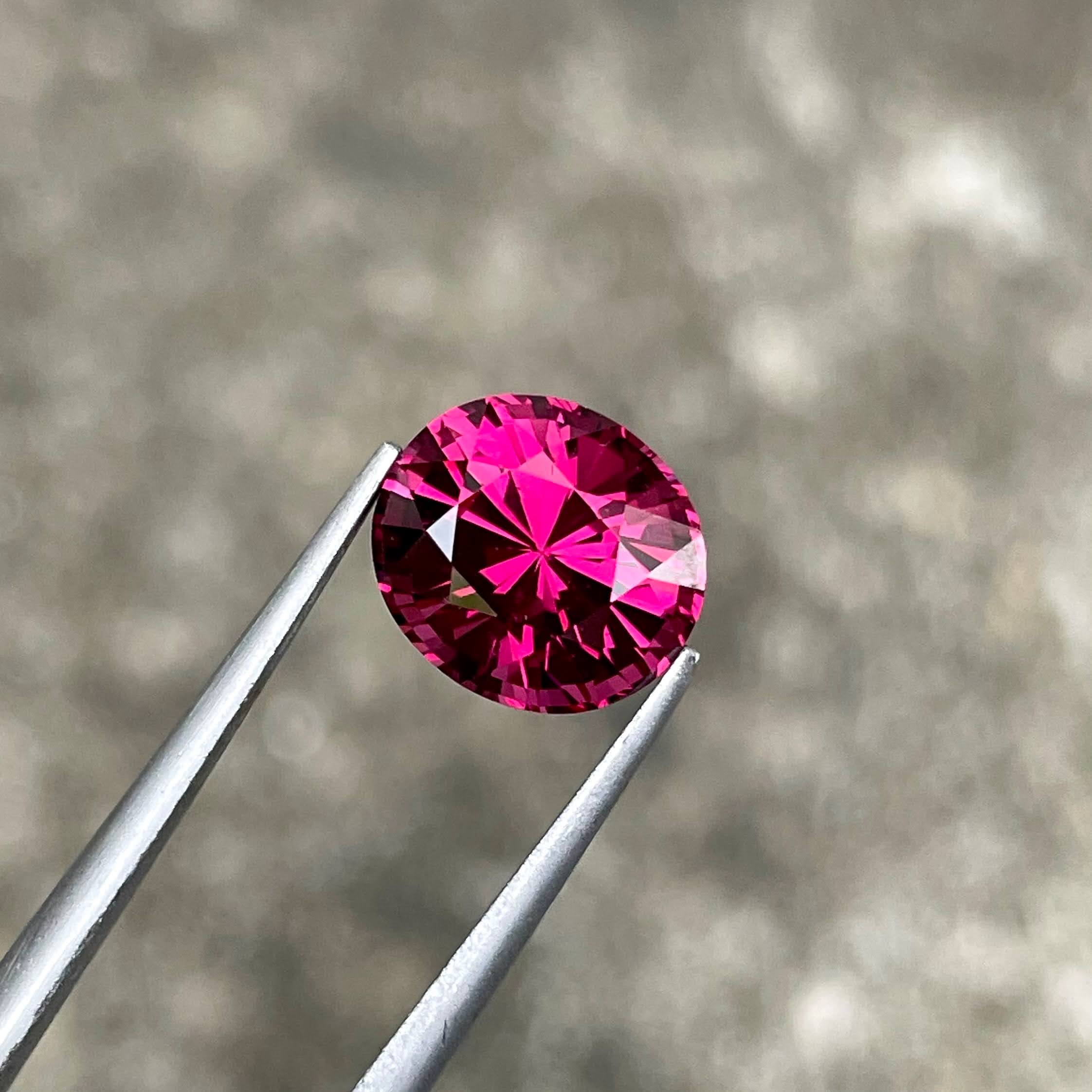 4.26 Carat Reddish Pink Garnet Stone