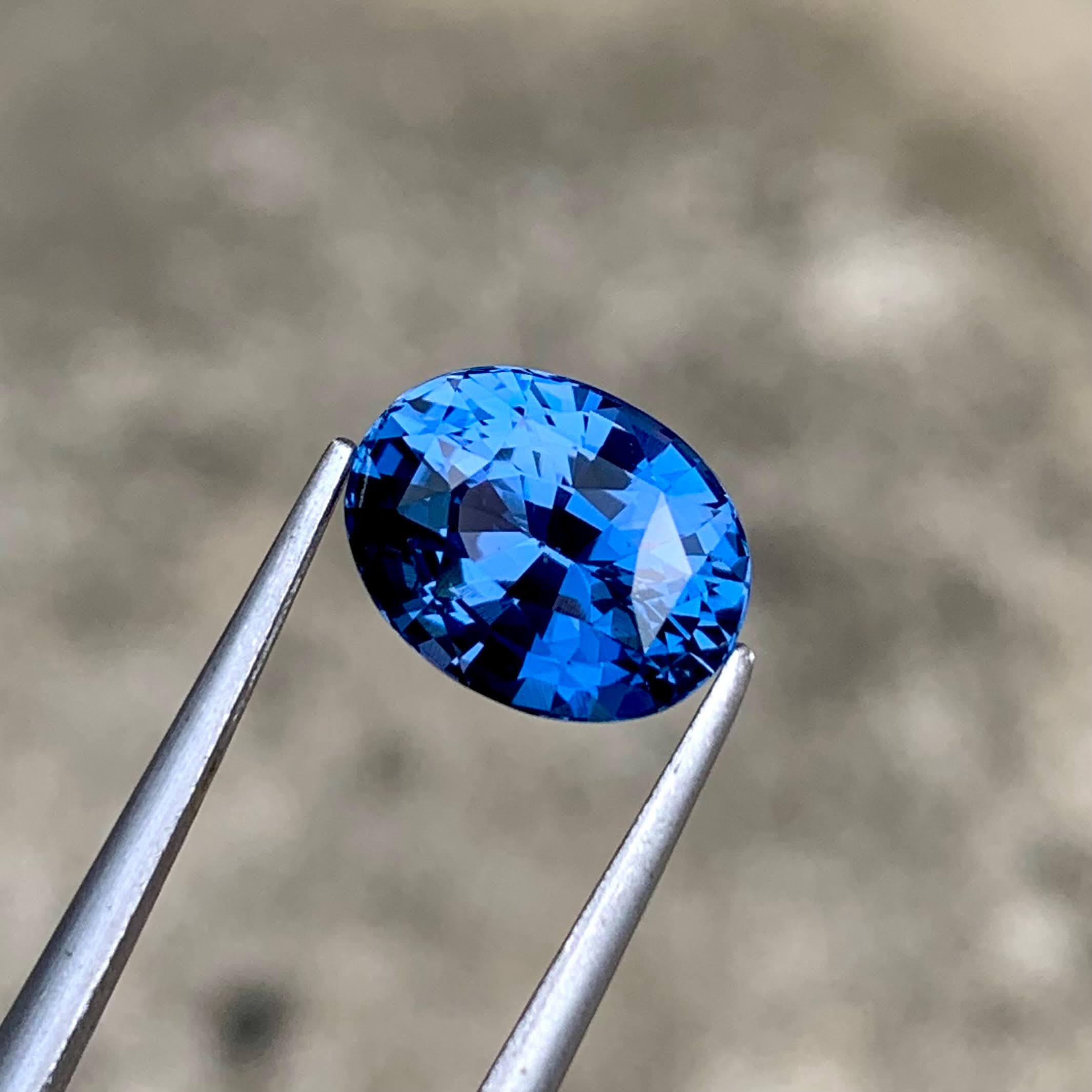 3.27Ct Certified Vivid Blue Cobalt Spinel
