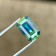 1.21Ct Teal Sapphire Emerald Cut