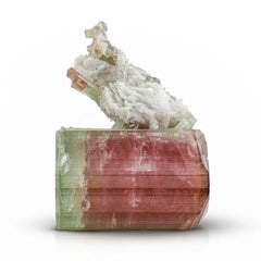 Rubilite Tourmaline Crystal with Cleavelandite