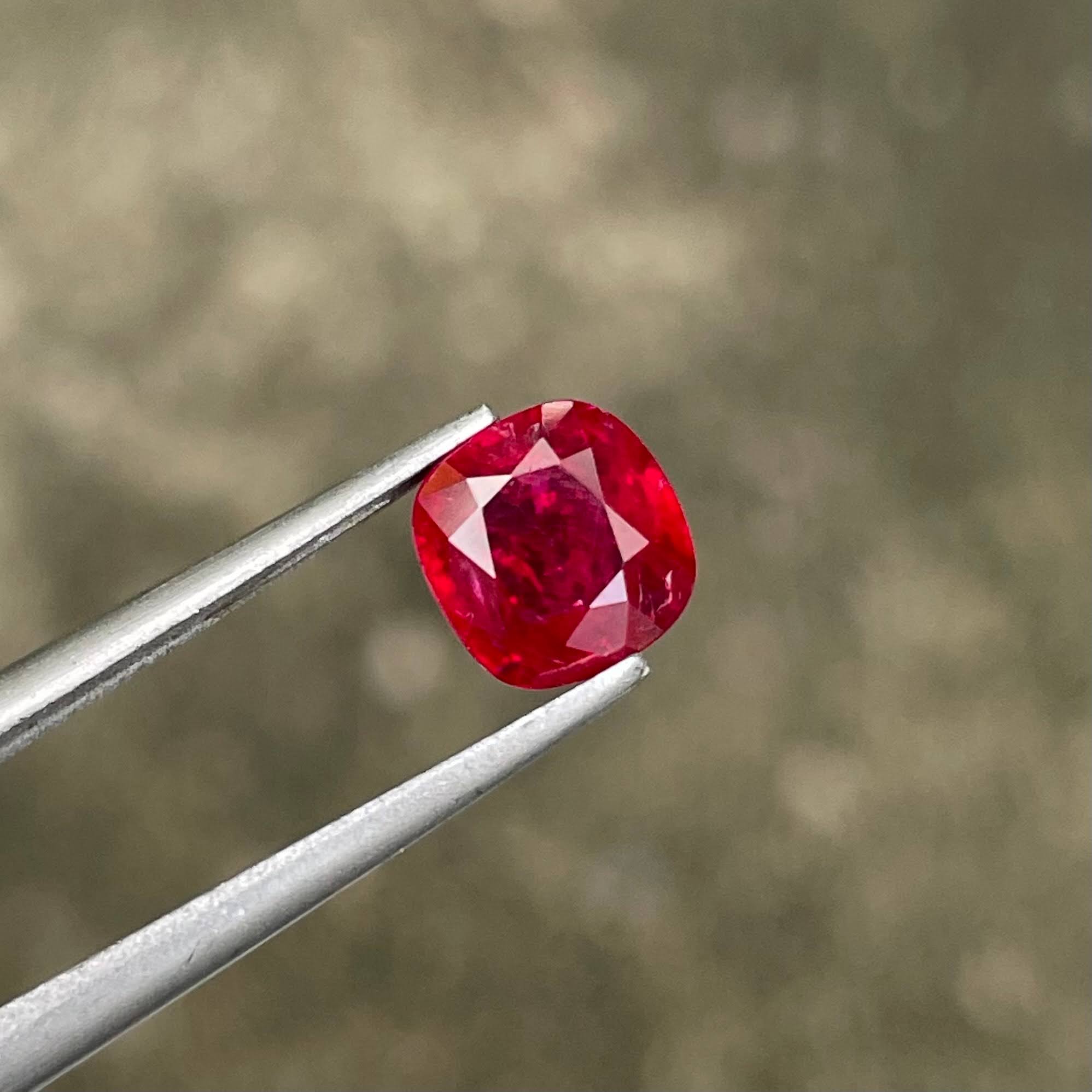 Open red Ruby from Mozambique