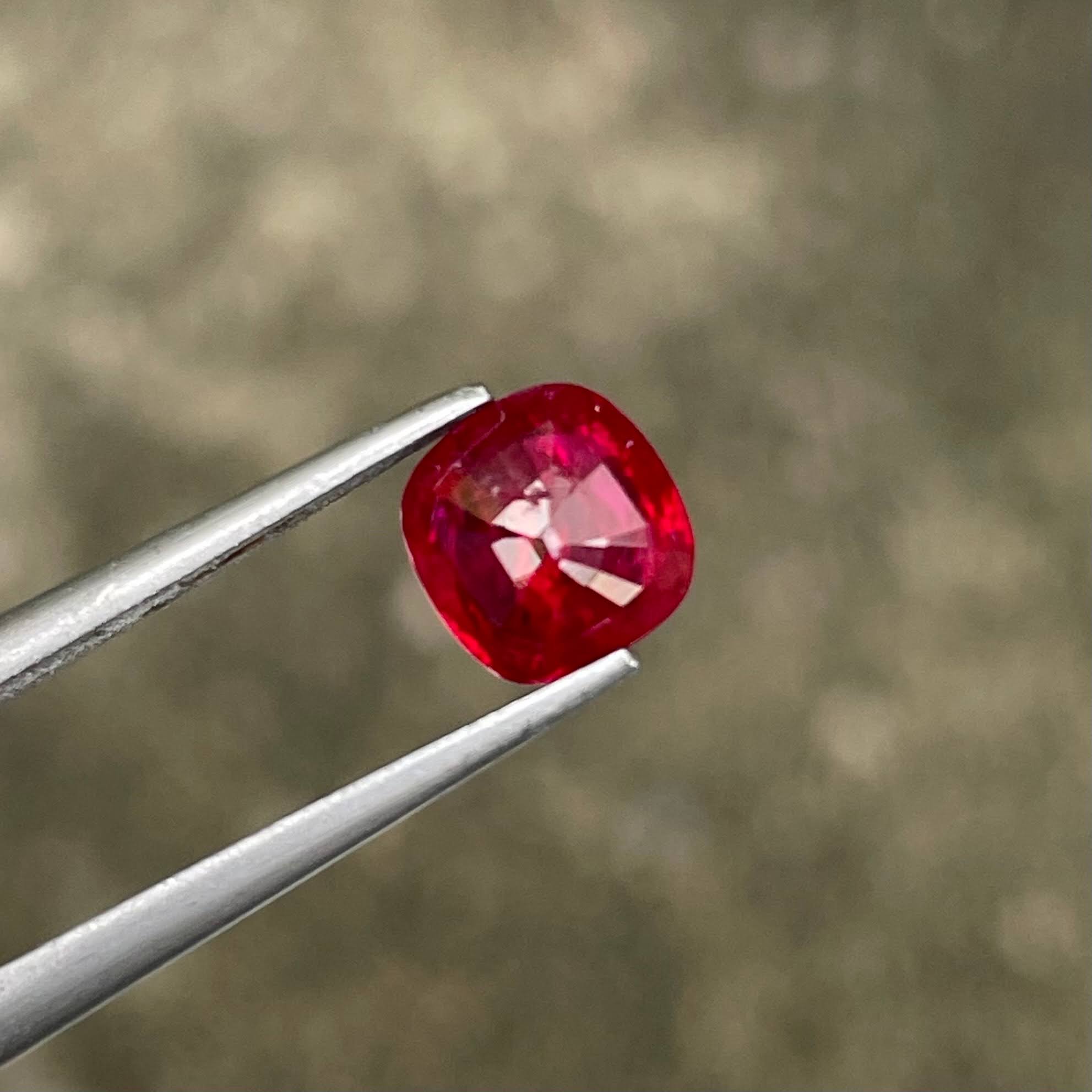 Open red Ruby from Mozambique