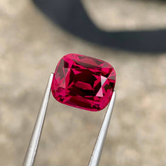 6.36ct Pinkish Red Garnet Cushion Cut