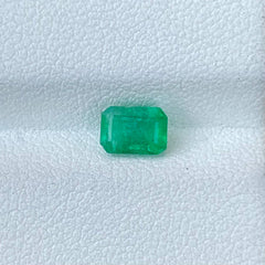 0.69ct Intense Green Zambian Emerald Emerald Cut