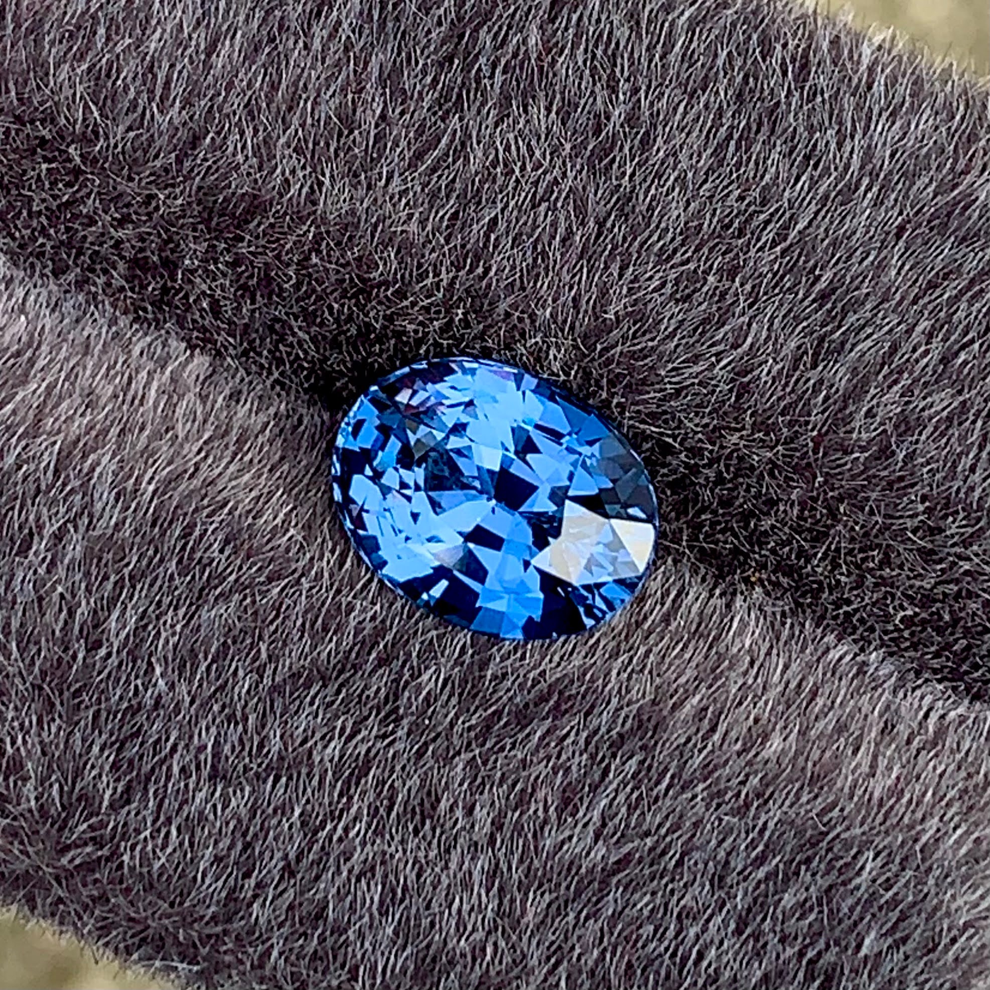 3.27Ct Certified Vivid Blue Cobalt Spinel