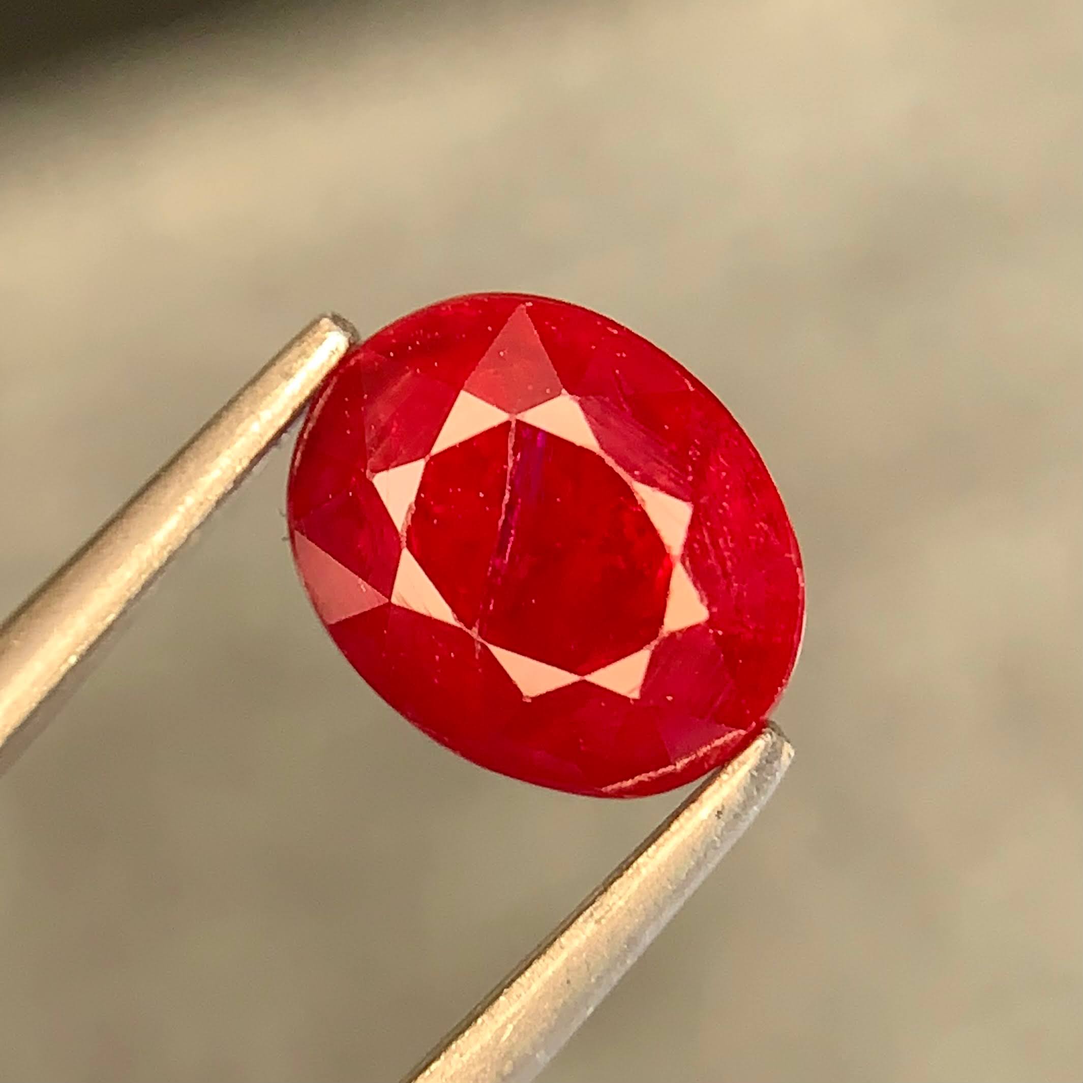 Buy 1.54ct Natural Red Ruby Oval Cut | Mozambique Gemstone | Gandhara Gems