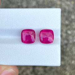 6.24 Carats Rubellite Sugar-Loaf Pair