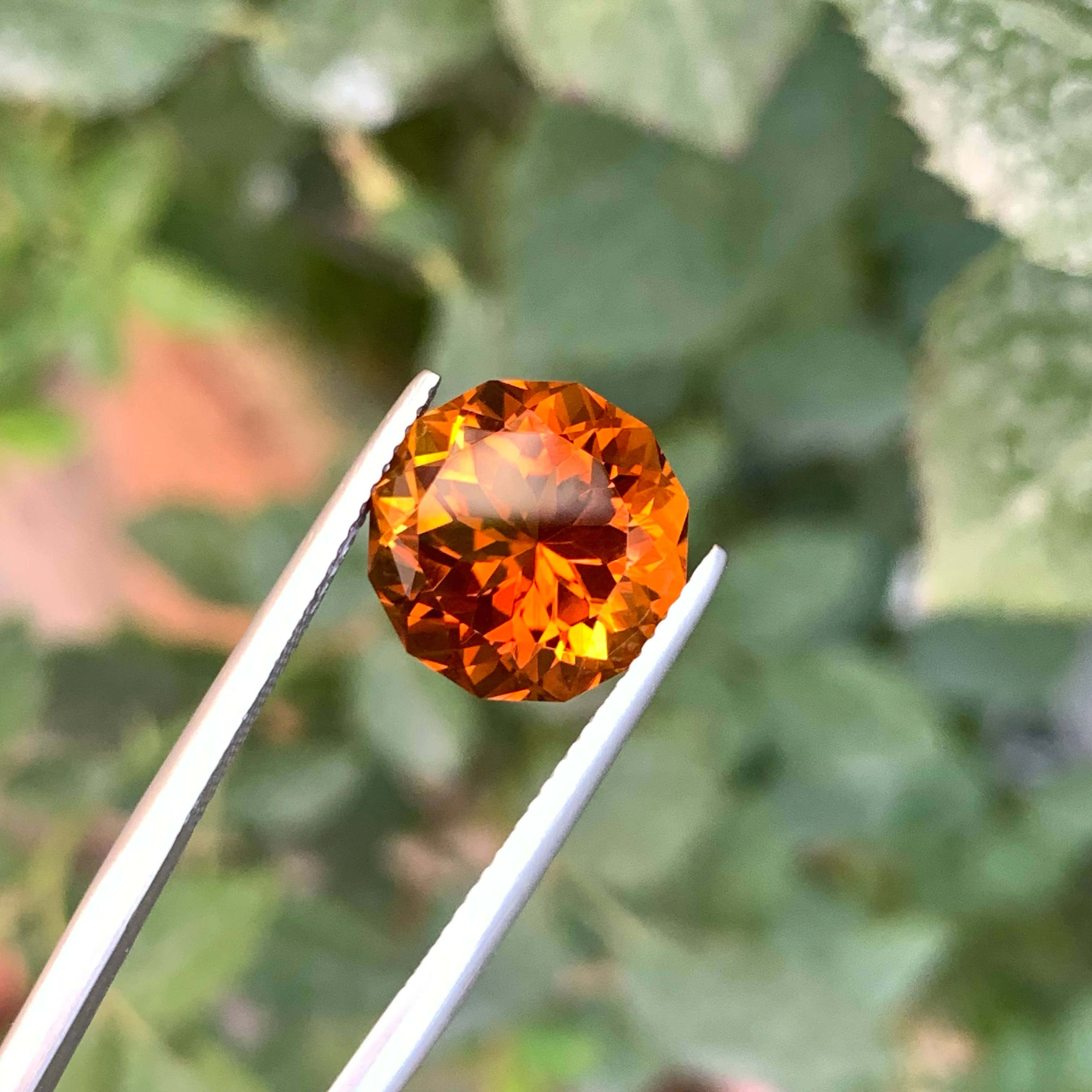 6.55 carats Loose Fire Citrine Stone