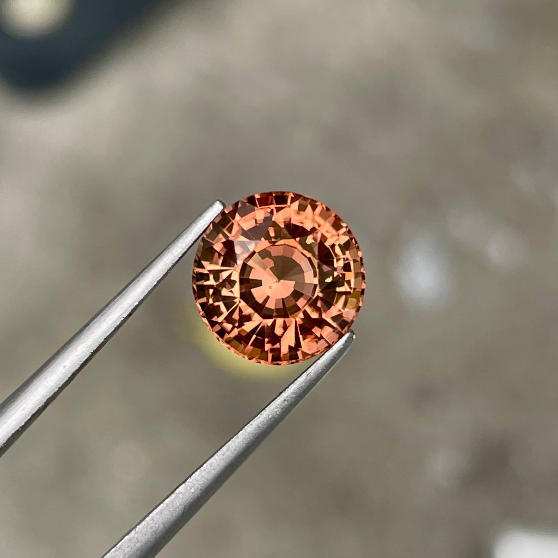 3.31 Carat Round Sunset Tourmaline Gem 
