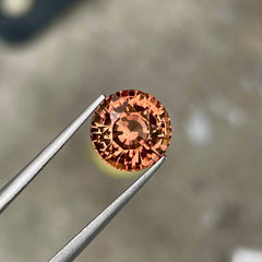3.31 Carat Round Sunset Tourmaline Gem 
