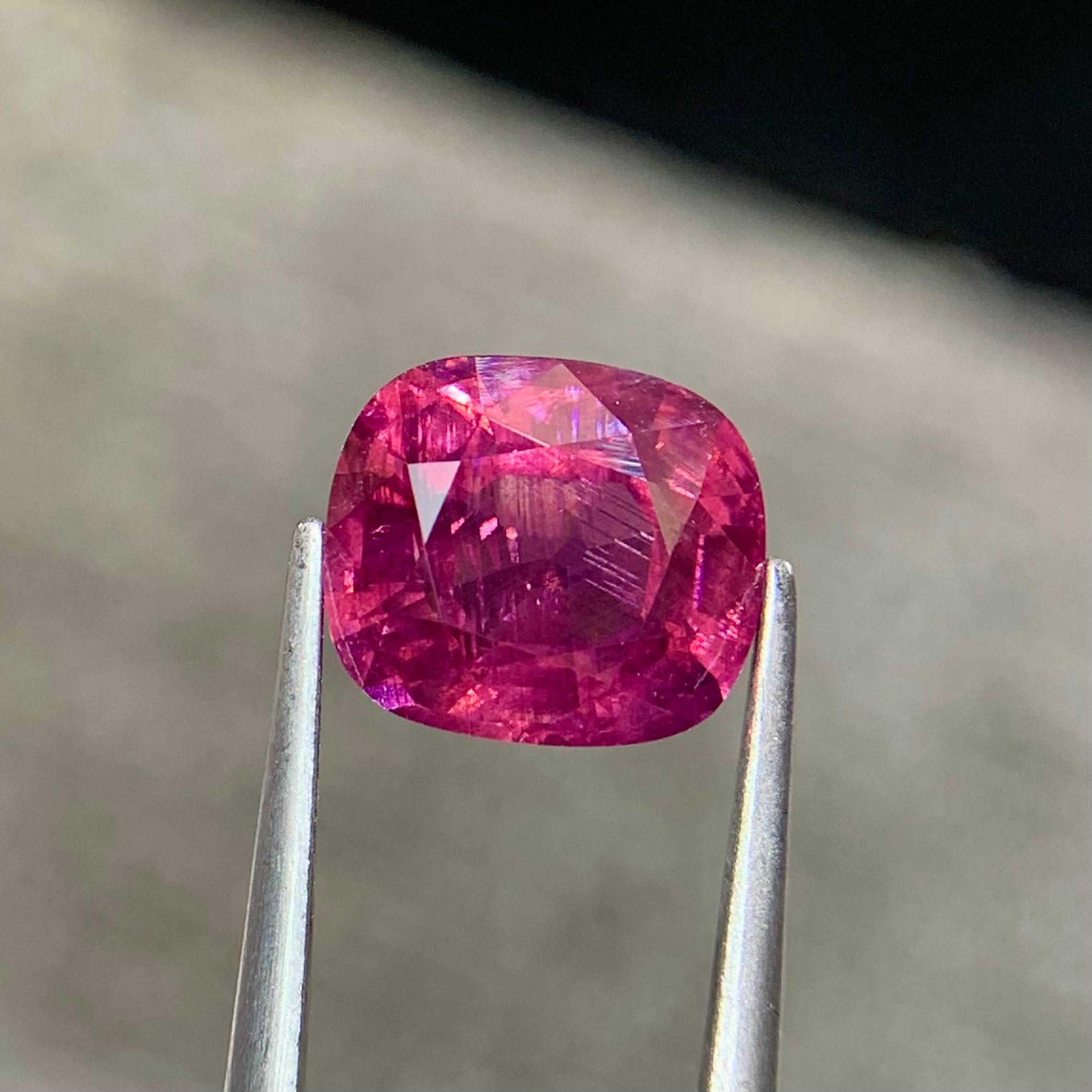 3.22ct Reddish Pink Spinel Cushion Cut