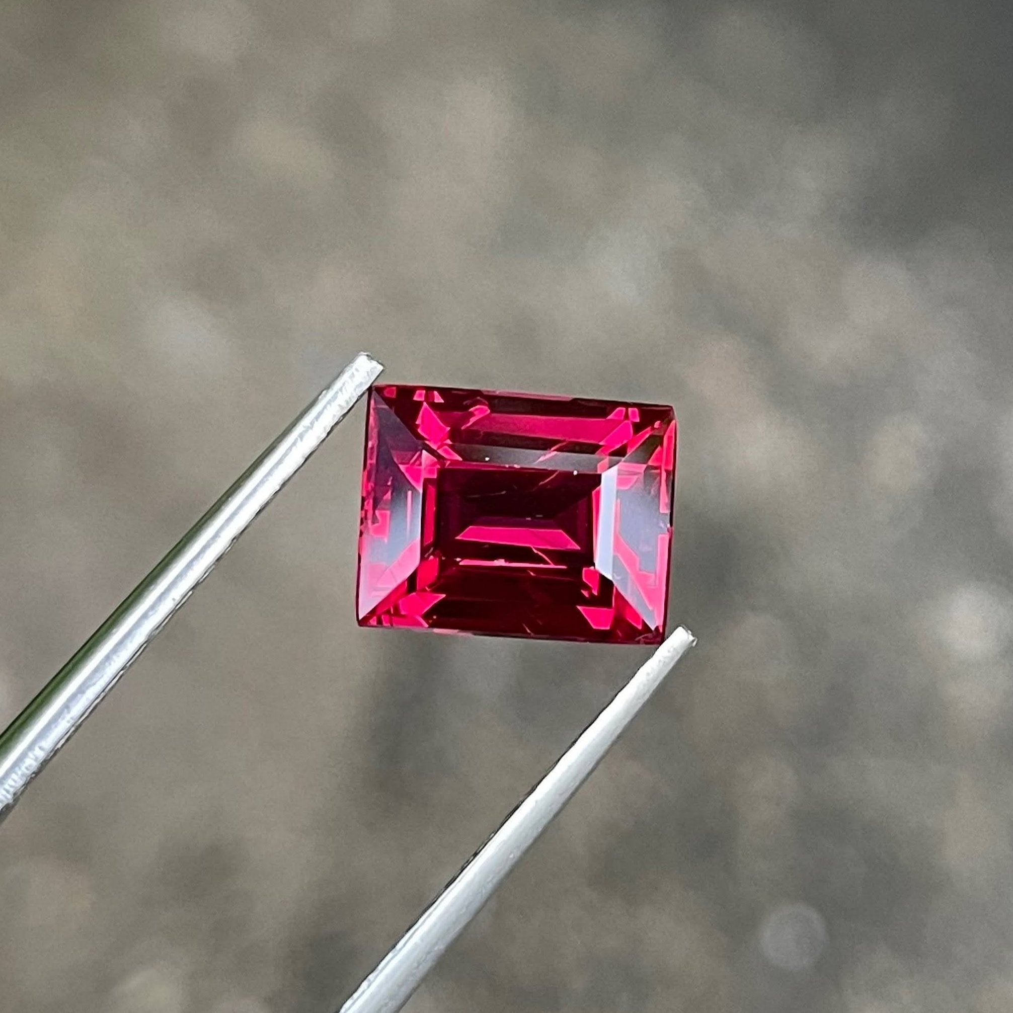 3.05 Carats Red Spinel Baguette Stone