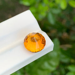 7.05 Carats Fire Citrine Stone Round 