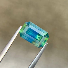 1.21Ct Teal Sapphire Emerald Cut
