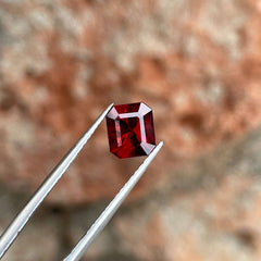 1.95 Carats Red Garnet Emerald Stone