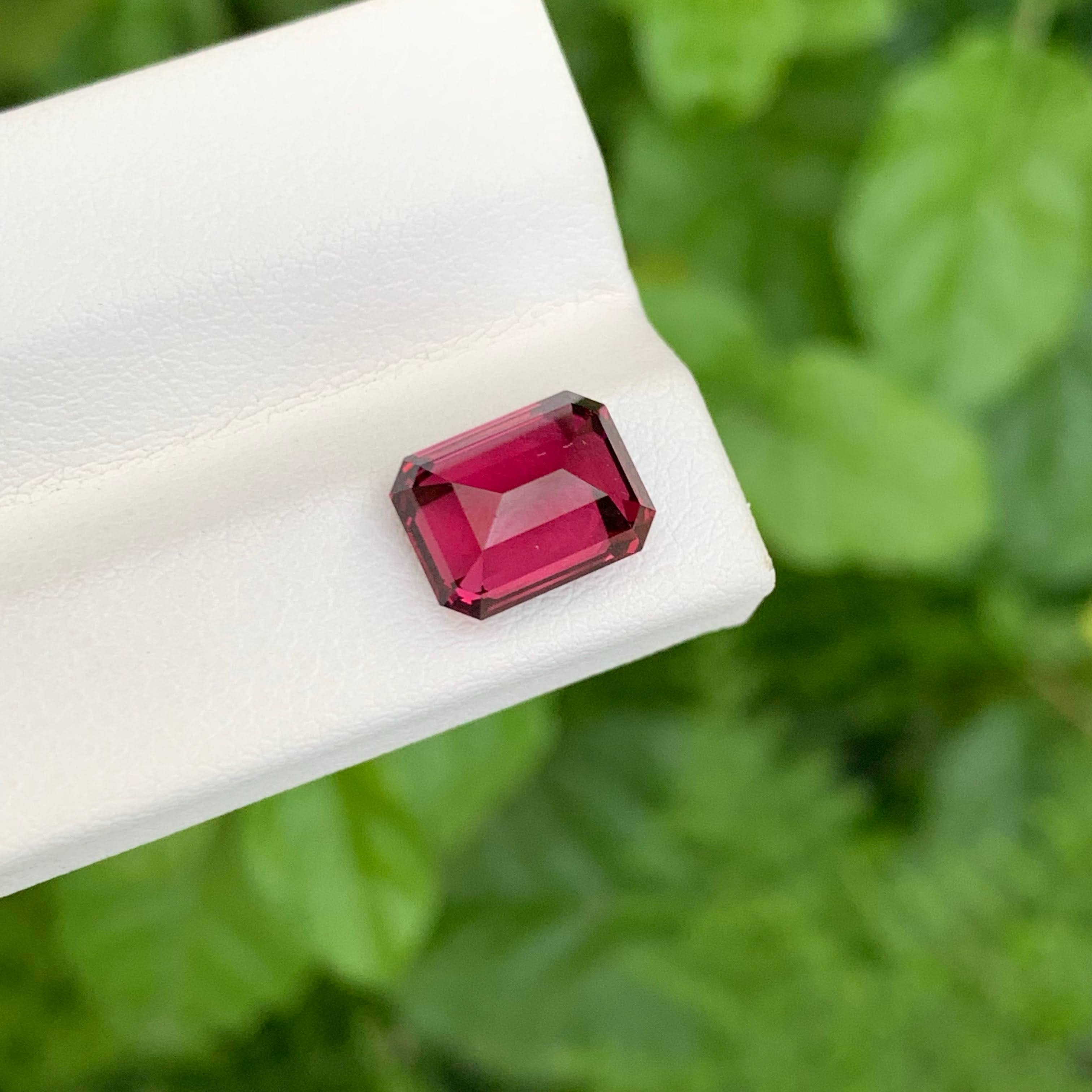 3.80 Carat Pinkish Red Garnet Stone