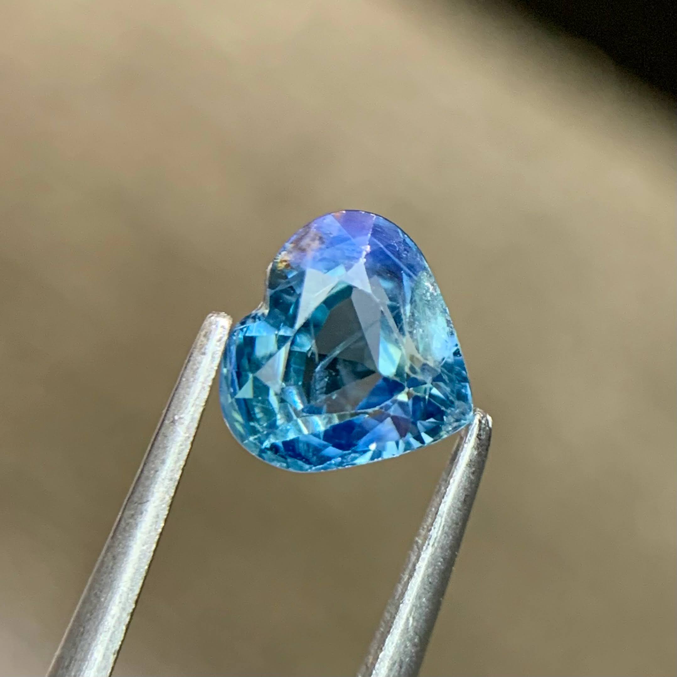 Heart Shaped Bicolor Sapphire 1.15Ct