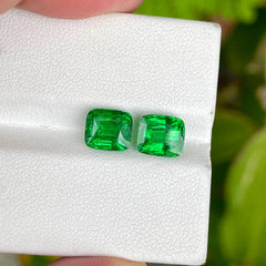 6.05 Carats Tsavorite Garnet Pair Gems