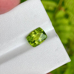 3.53 Carats Peridot Stone Custom Cut