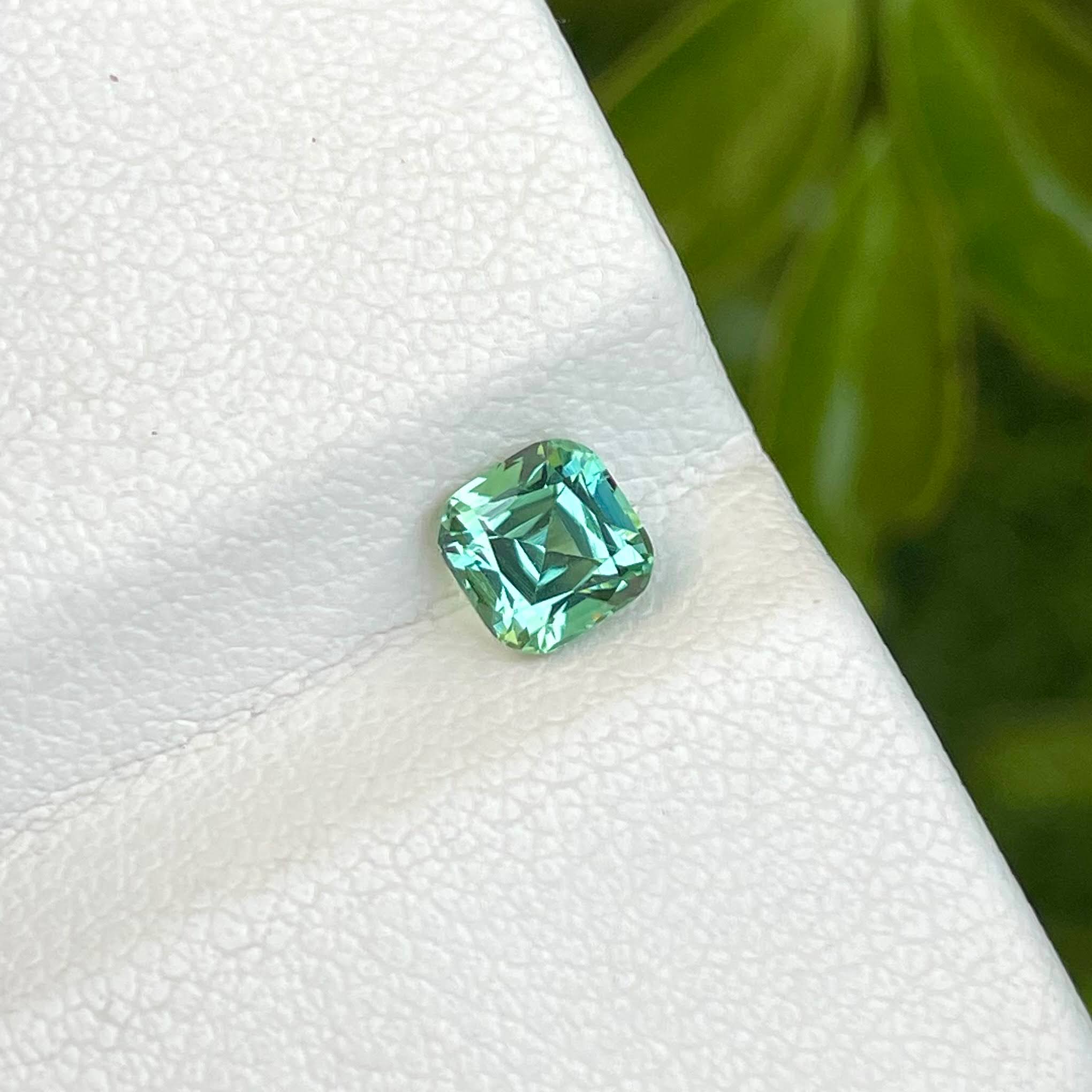 0.85 Carat Mint Green Tourmaline Stone