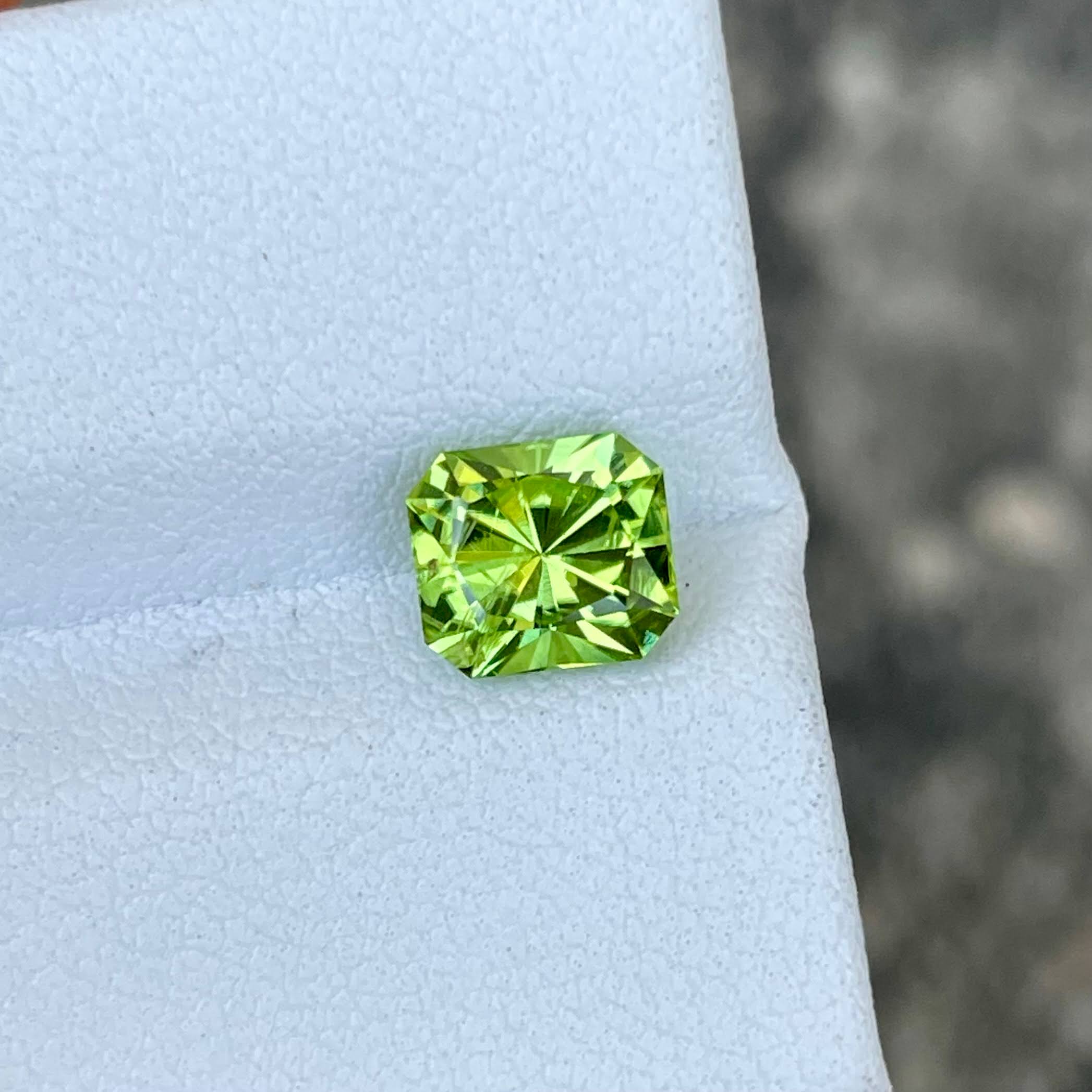 1.55 Carats Peridot Stone Custom Cut