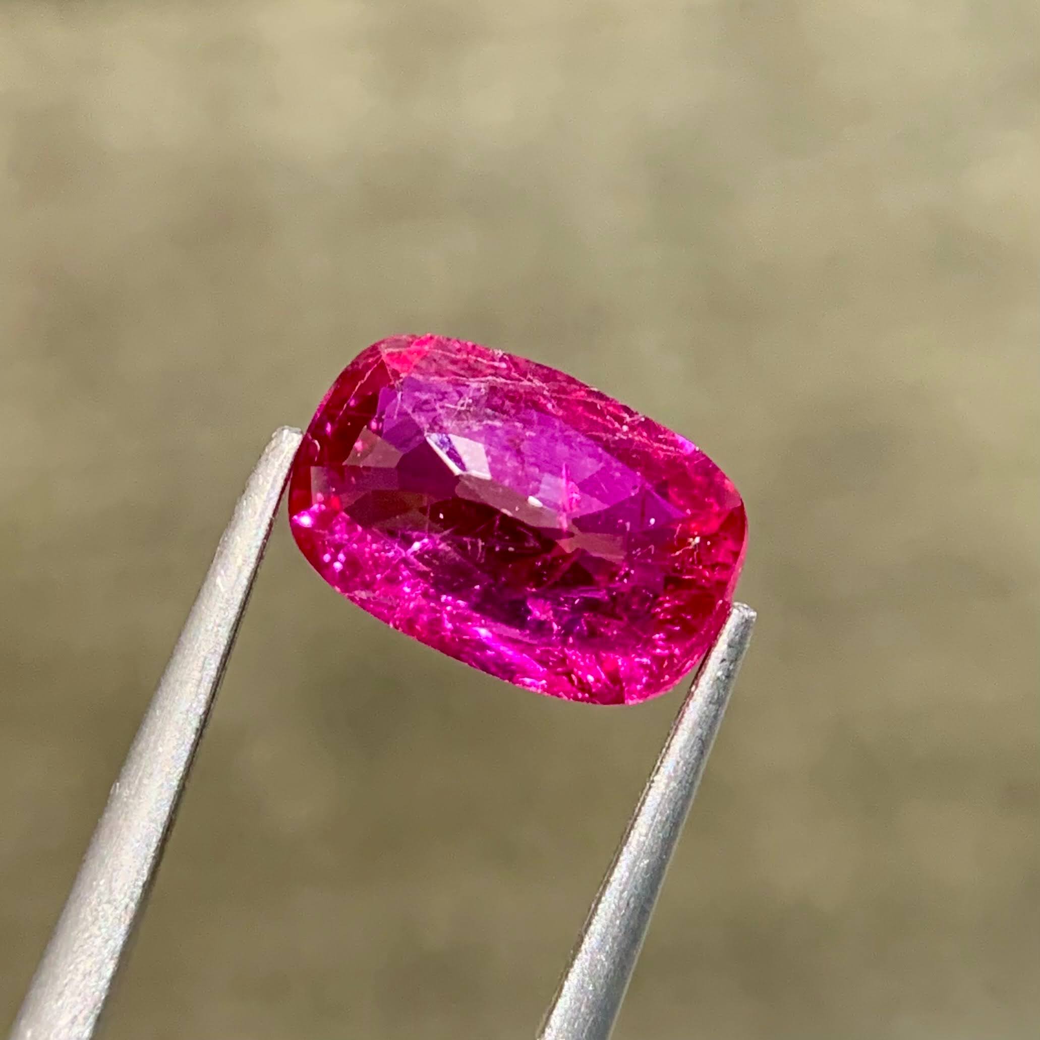 2.14 Ct AIGS Certified Reddish Pink Ruby Oval