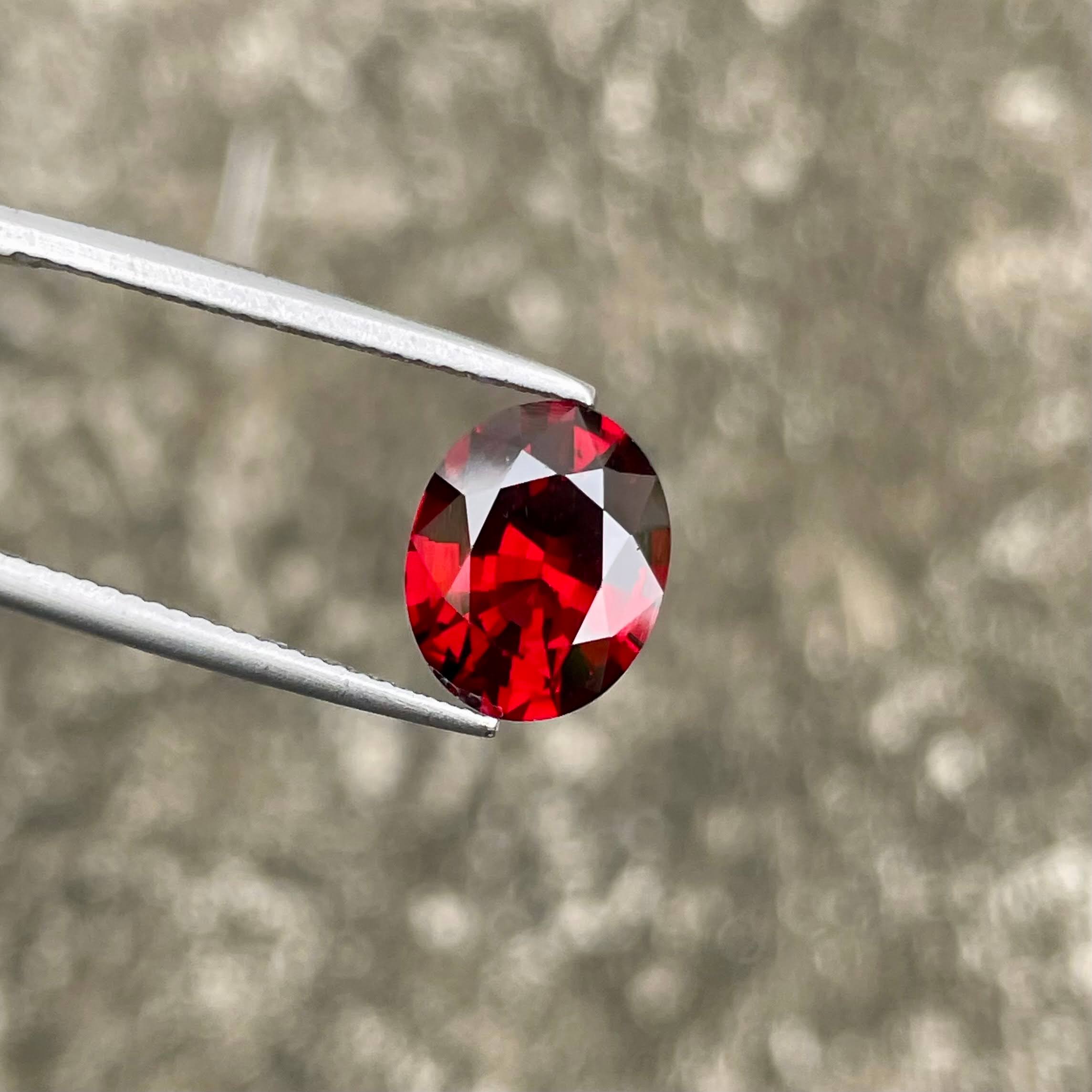 3.97 Carats Deep Red Garnet Gemstone