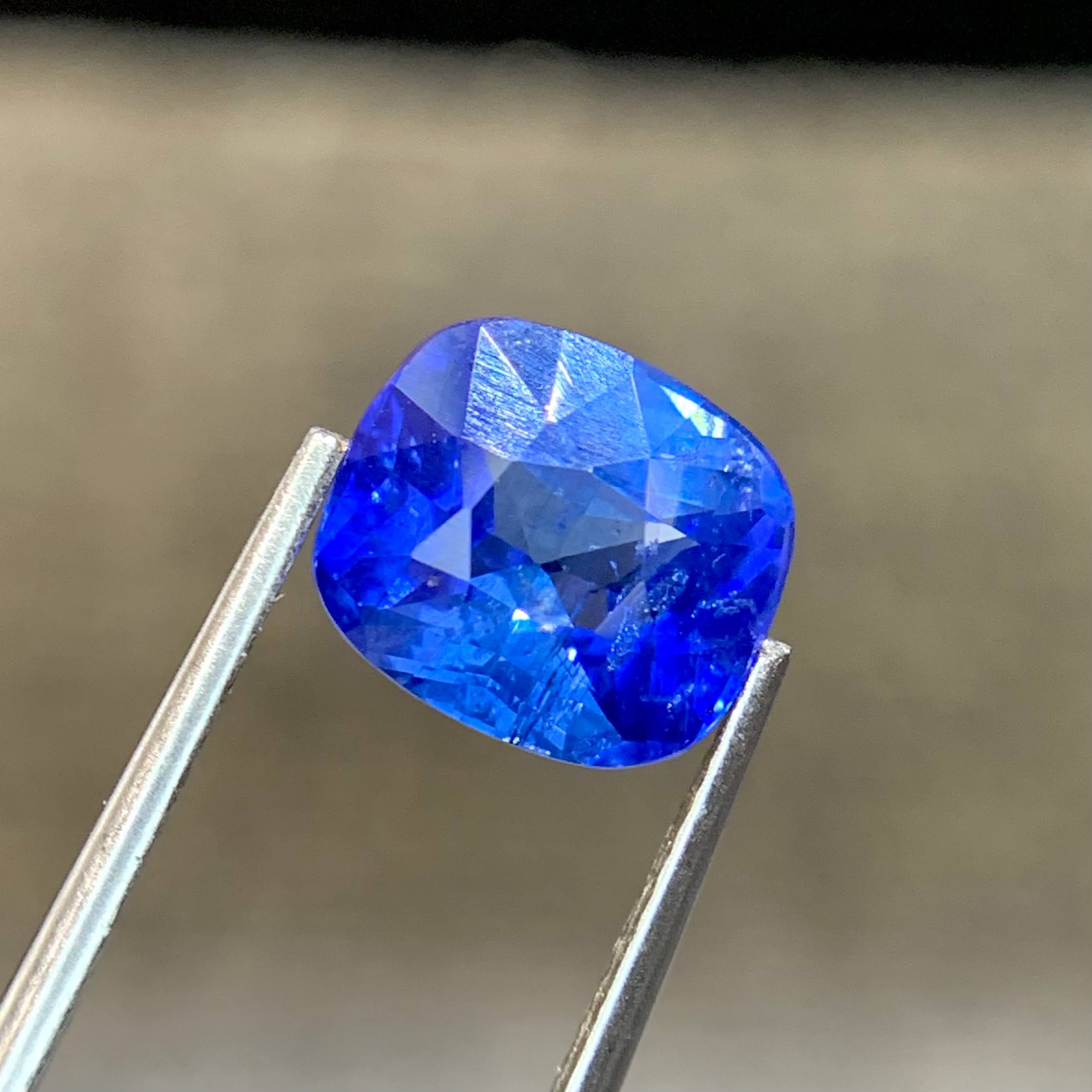 3.48ct Certified Blue Sapphire Cushion Cut