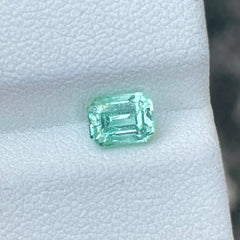 0.79ct Light Green Emerald Emerald Cut