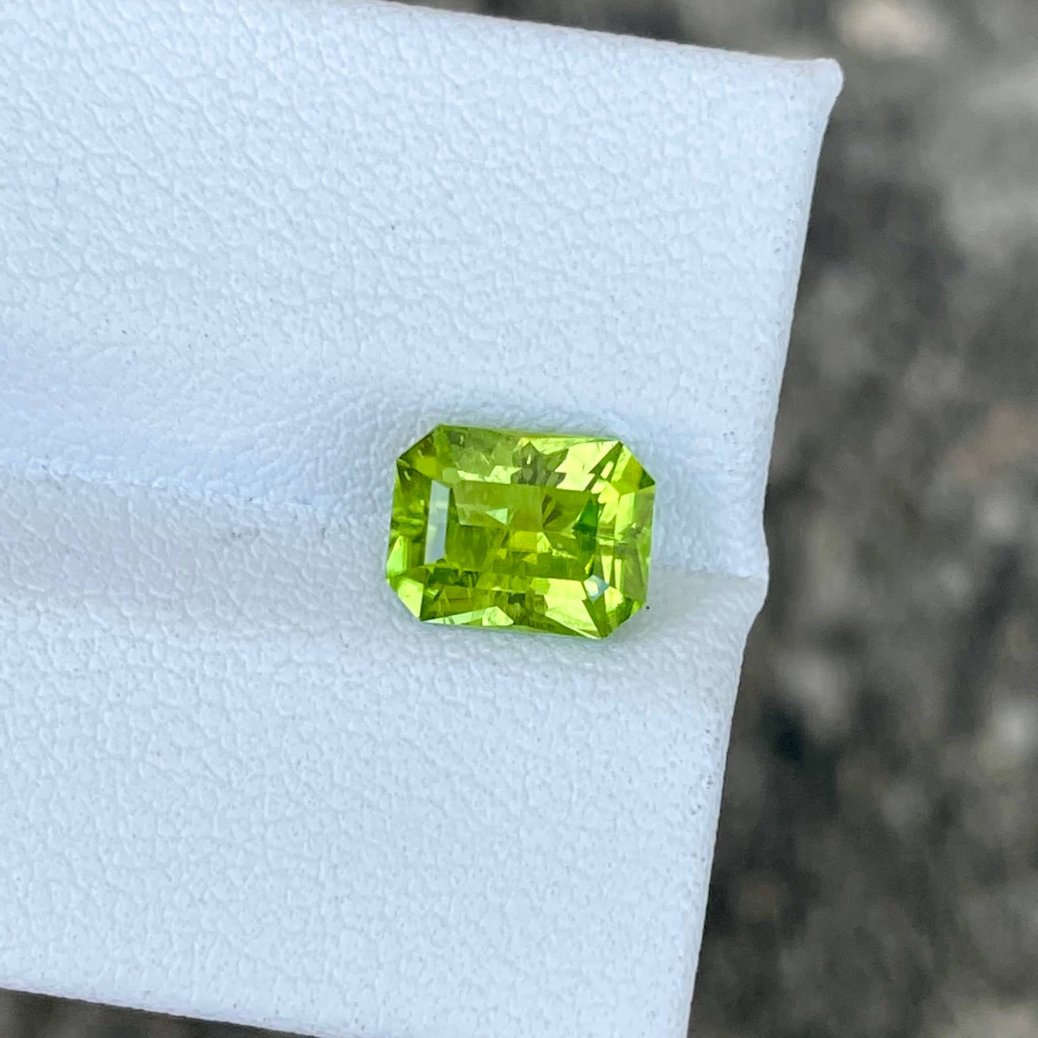 2.10 Carats Peridot Stone Custom Cut