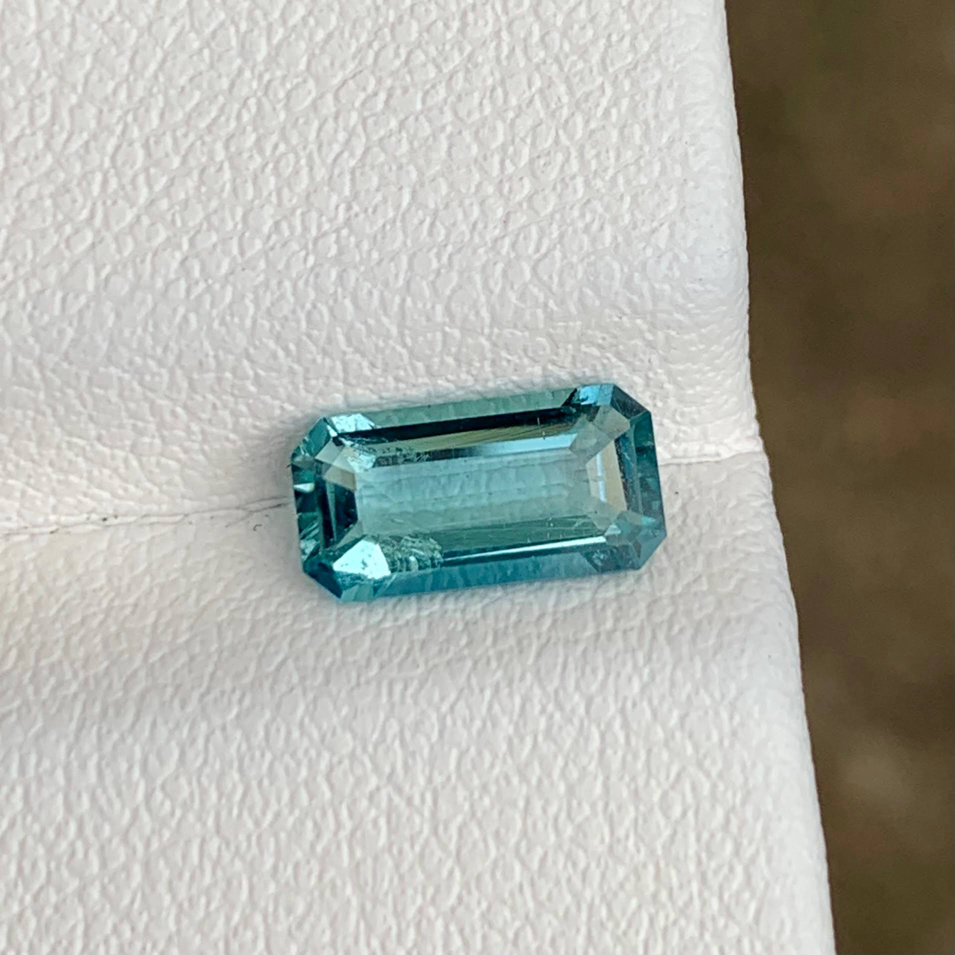 1.02ct Intense Blue Aquamarine Emerald Cut