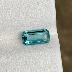 1.02ct Intense Blue Aquamarine Emerald Cut