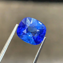 3.48ct Certified Blue Sapphire Cushion Cut