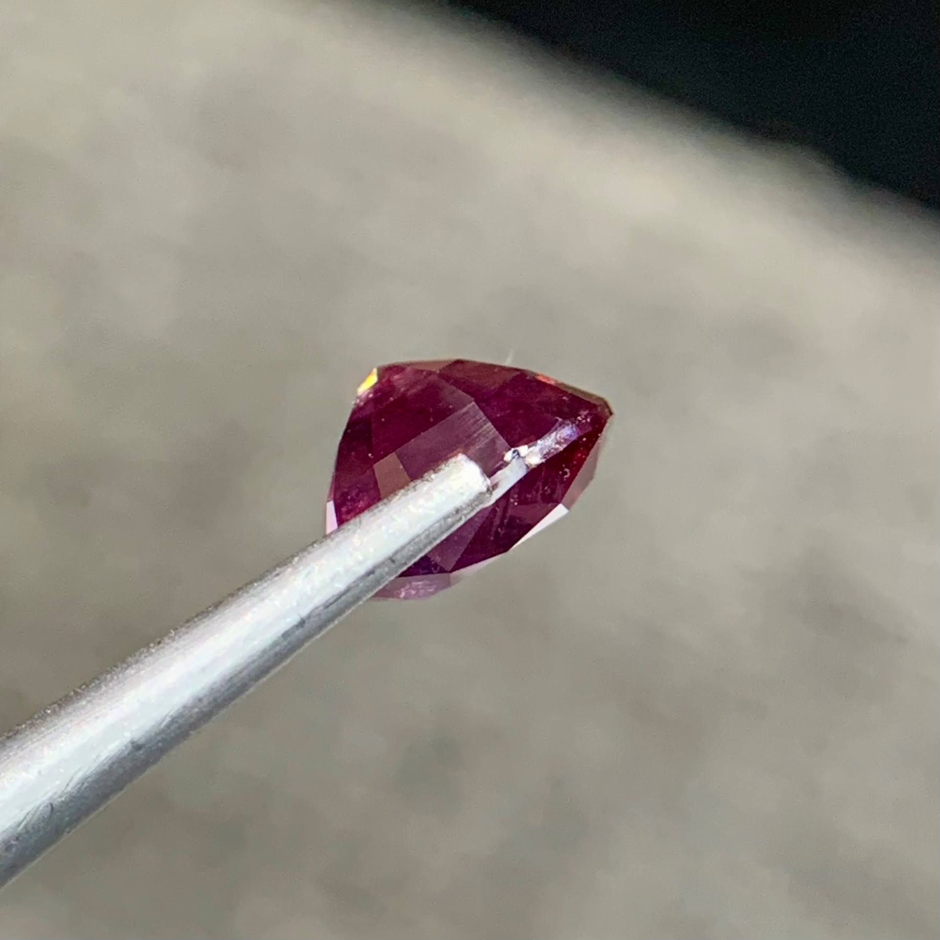 3.22ct Reddish Pink Spinel Cushion Cut