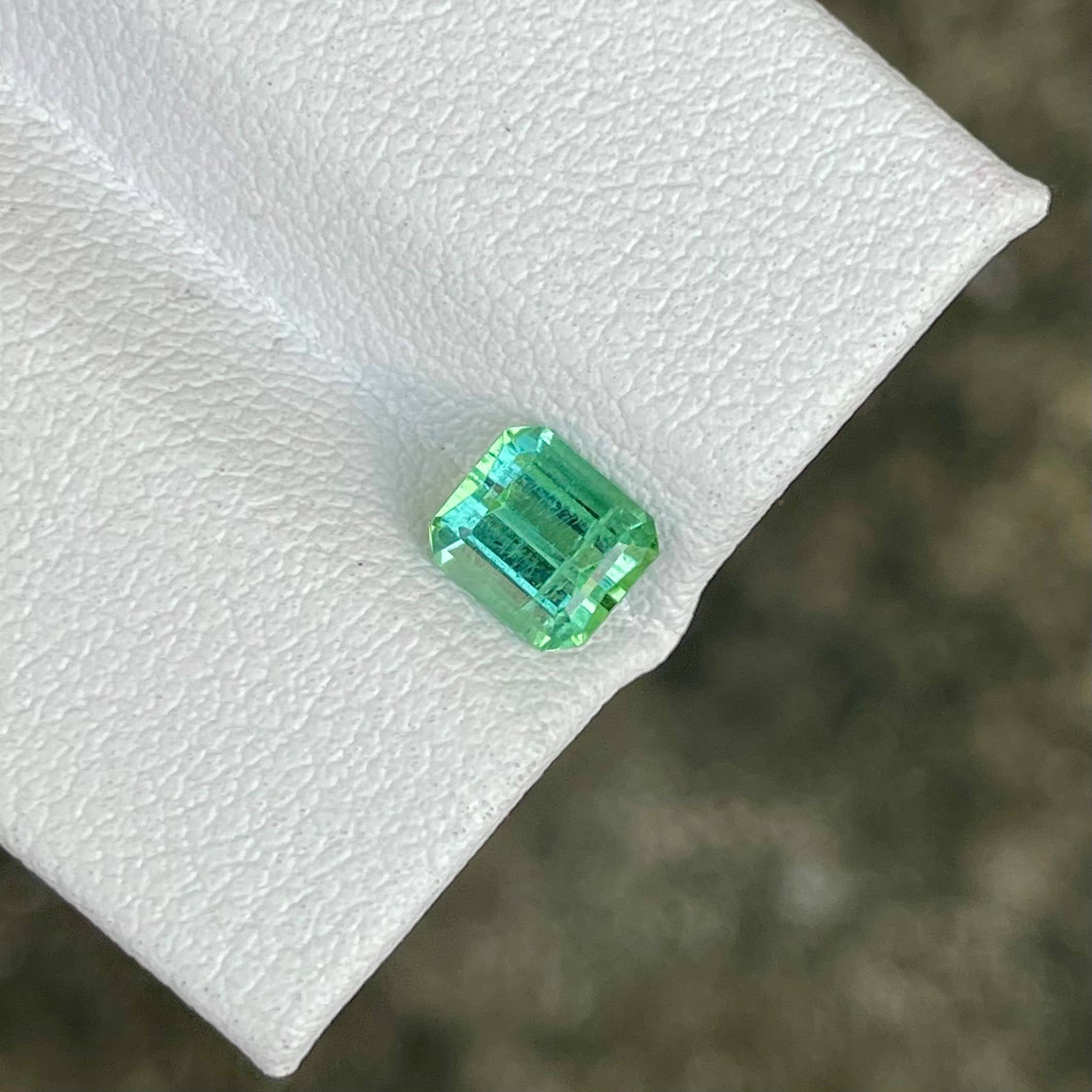  0.88 Carat Lagoon Mint Green Tourmaline