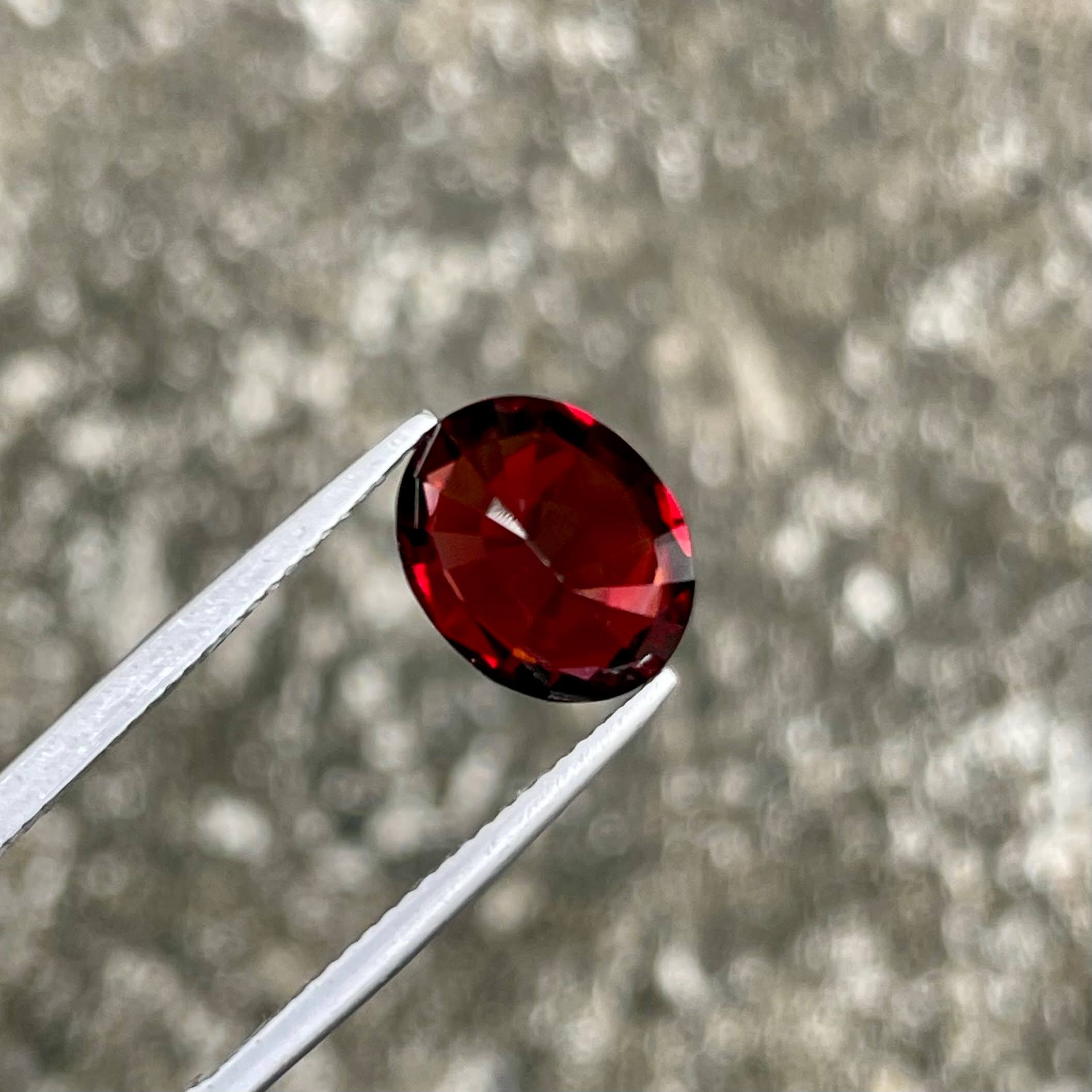 3.97 Carats Deep Red Garnet Gemstone