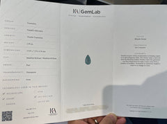 2.97 Ct ICA Certified Paraiba Tourmaline Pear 