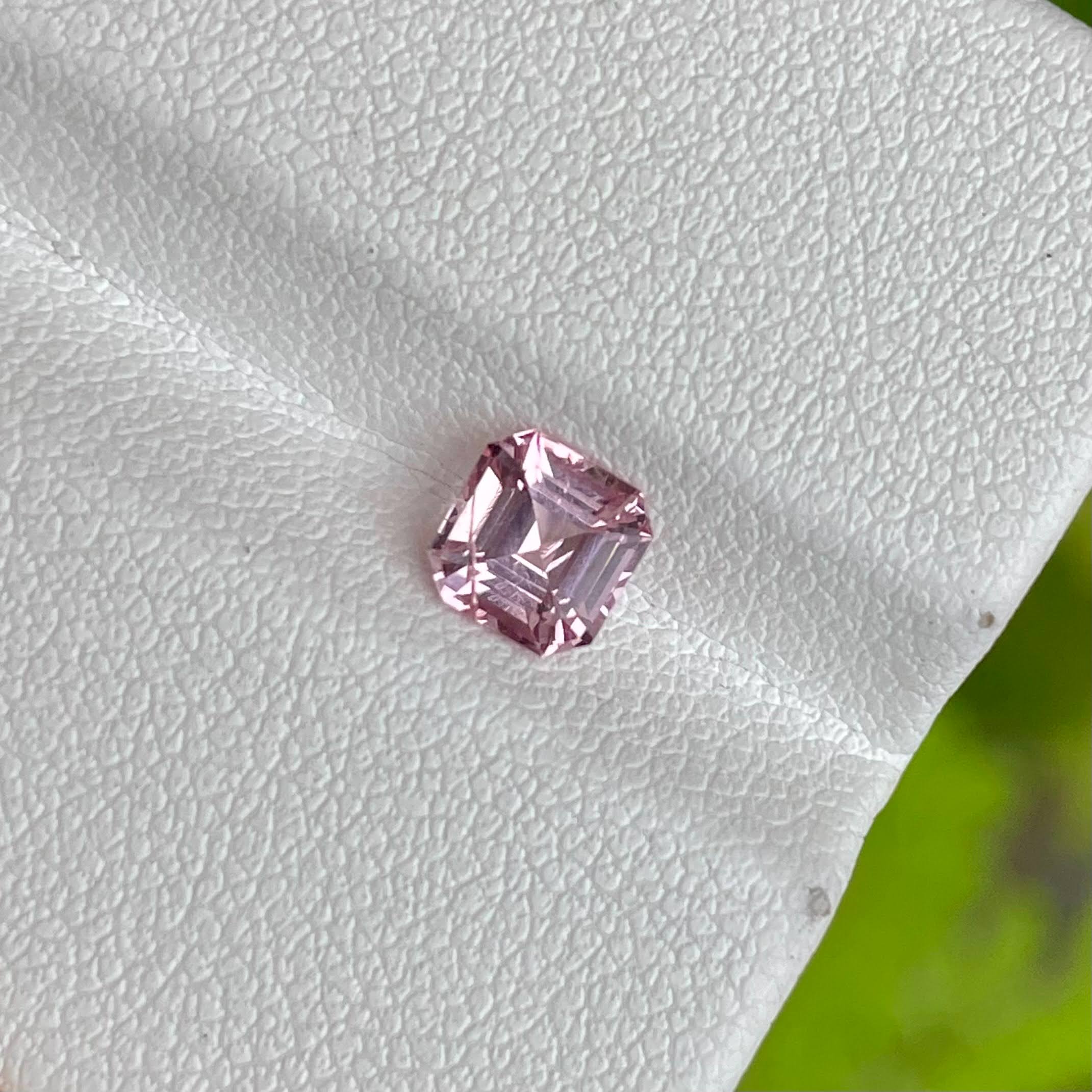 0.92 Carats Pink Spinel Stone Asscher