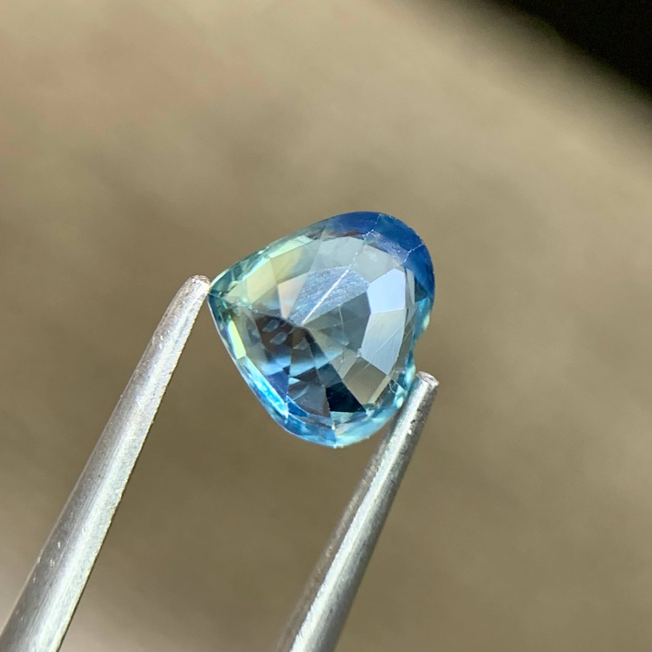 Heart Shaped Bicolor Sapphire 1.15Ct
