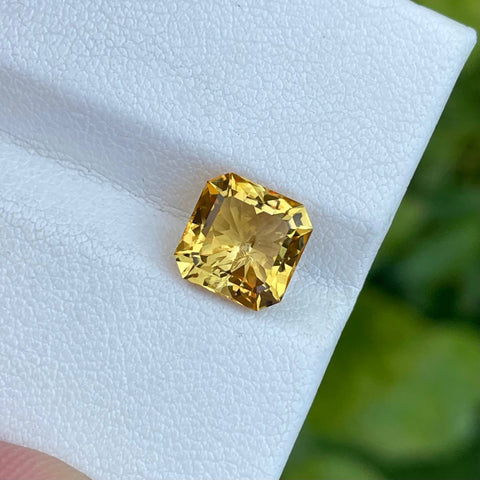 2.55 Carats Citrine Stone Asscher Cut