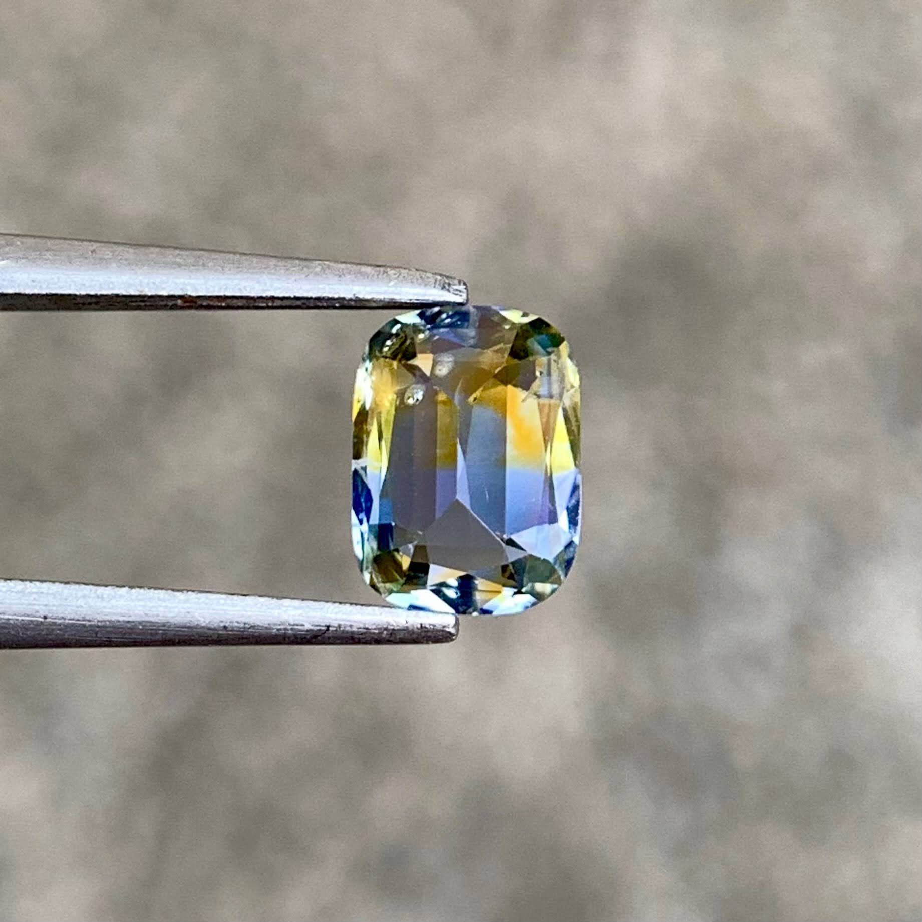 1-06-carats-bicolor-parti-sapphire-cushion-faceted-sri-lankan-gemstone