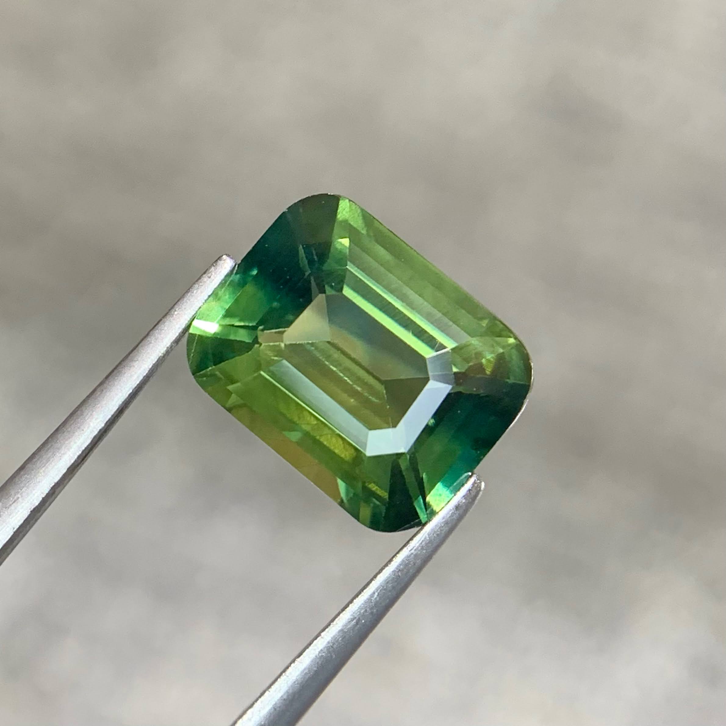 4.26Ct Teal Sapphire Cushion Cut 