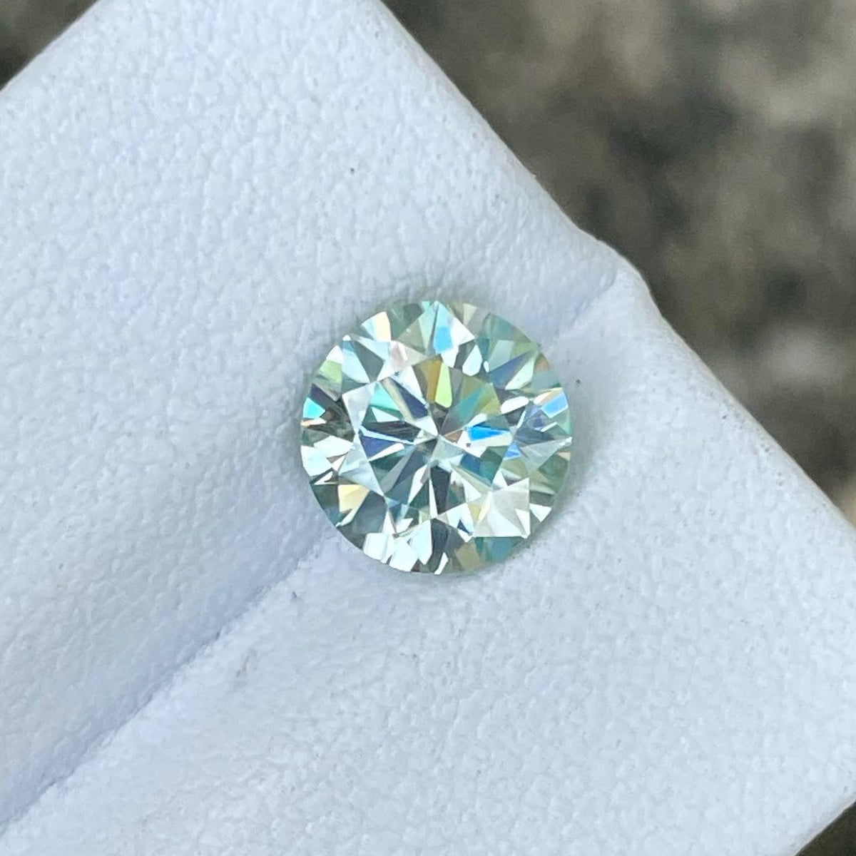 1.85 Carats Round Lab Grown Moissanite